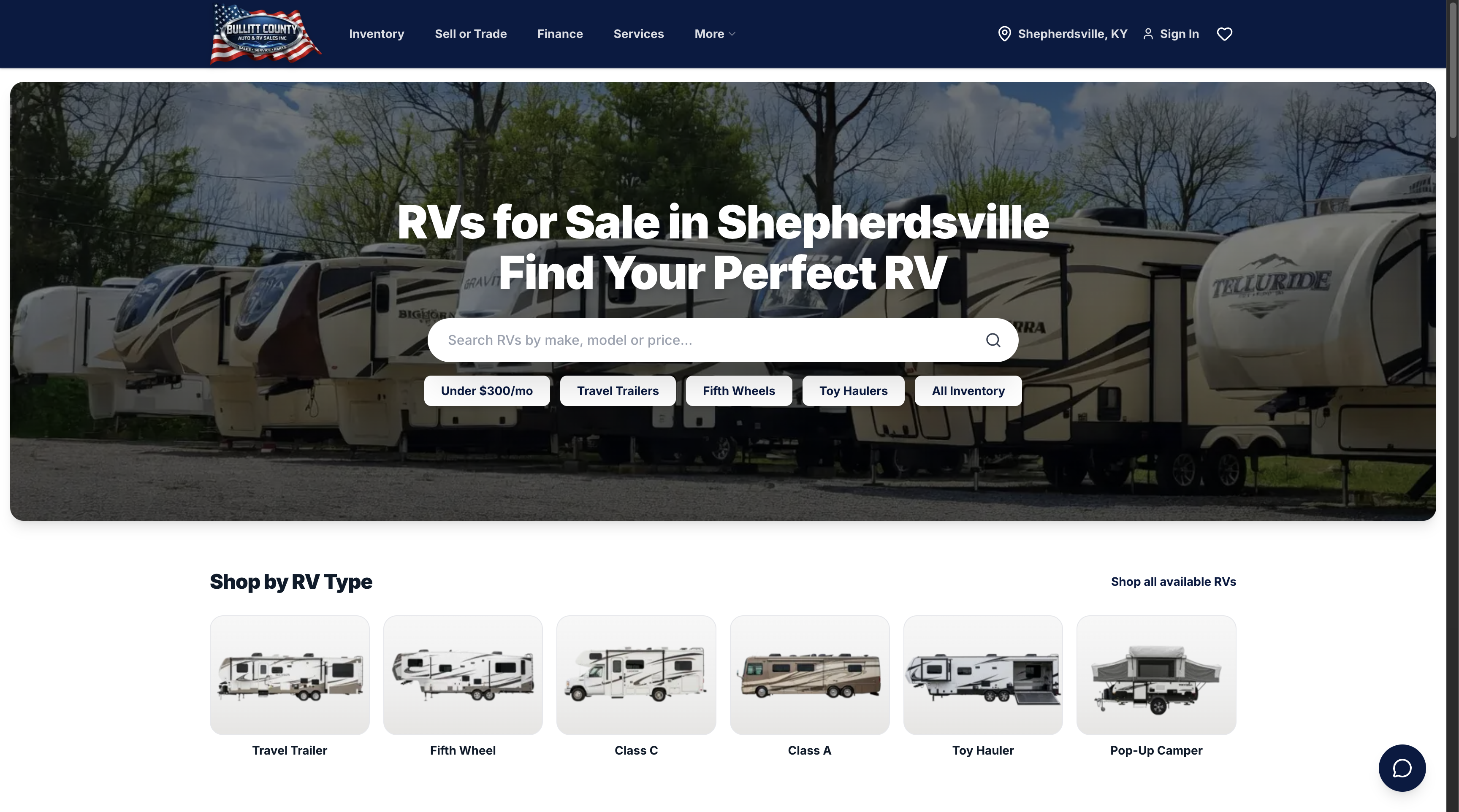 Bullitt County Auto & RV website
