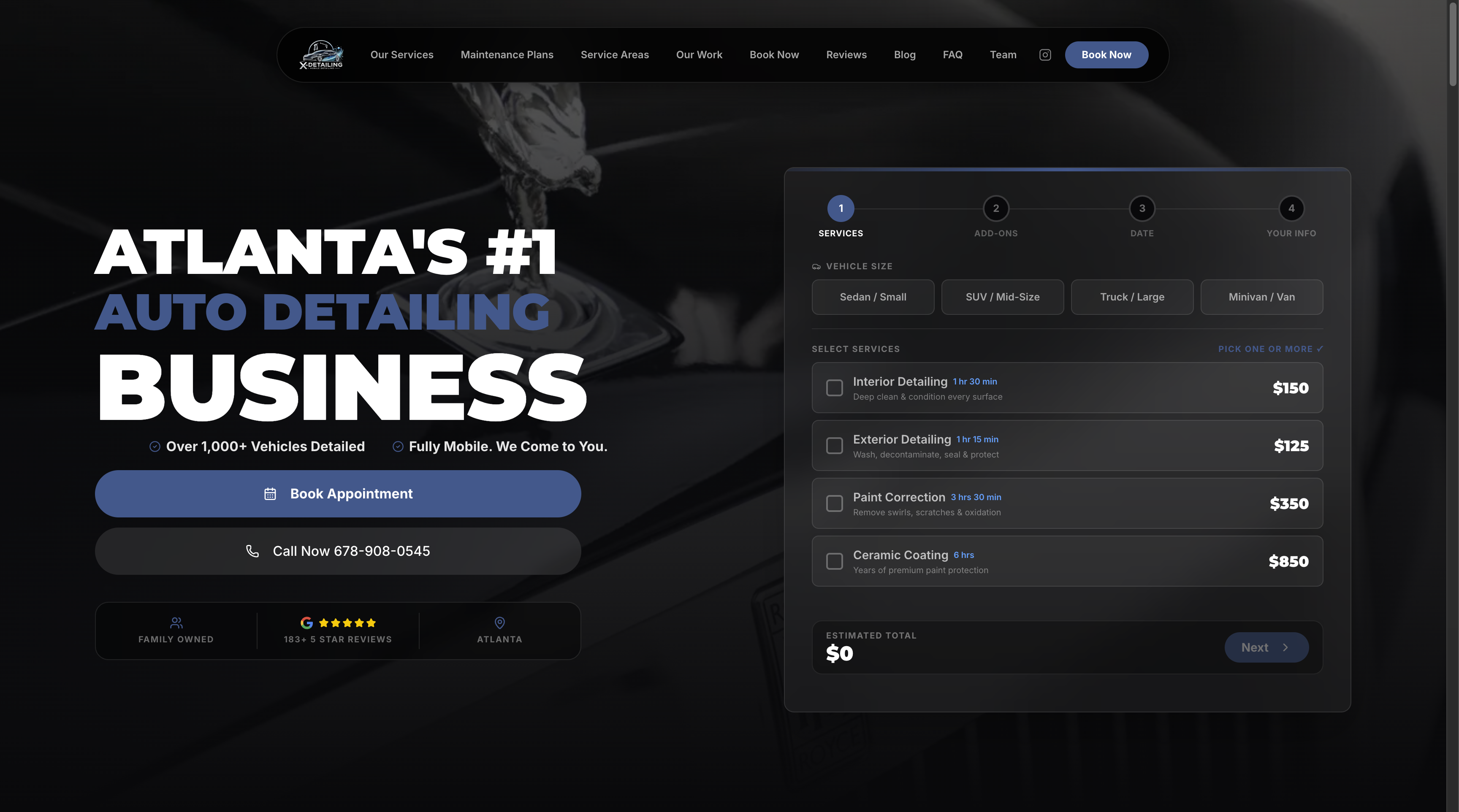 X-Detailing website